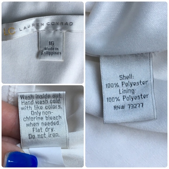 Lauren Conrad Spaghetti Strap Cream Dress size 16 - Picture 8 of 8